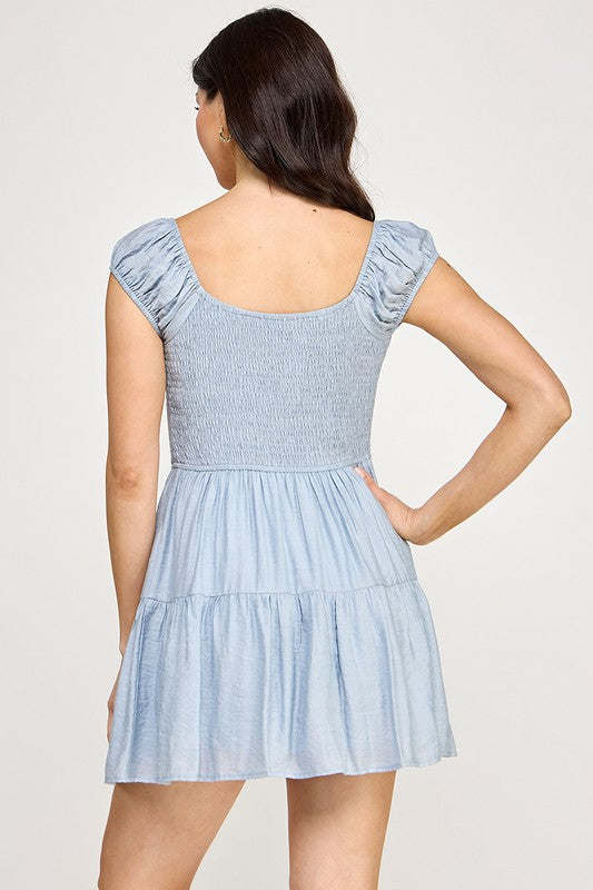 Two-Way Shoulder Criss Cross Front Dress