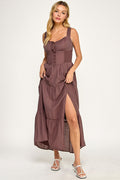 D5529 Smocked Tiered Midi Dress