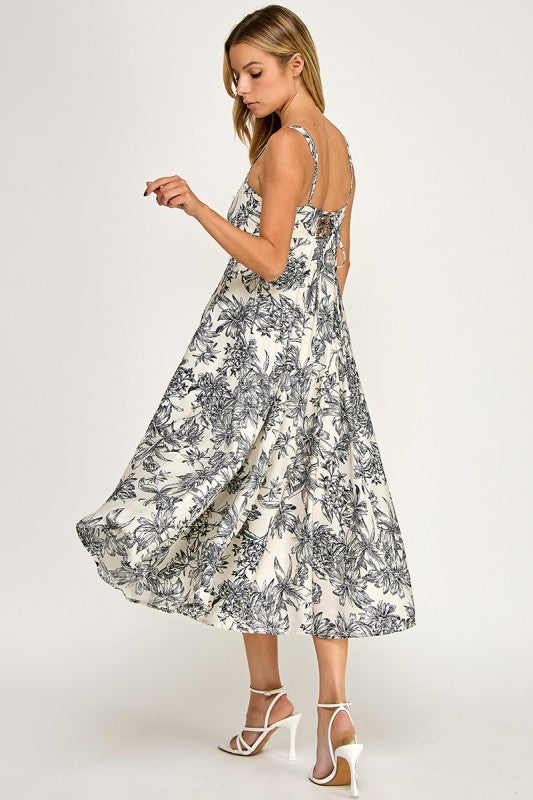D5634 Tropical Oasis Midi Dress
