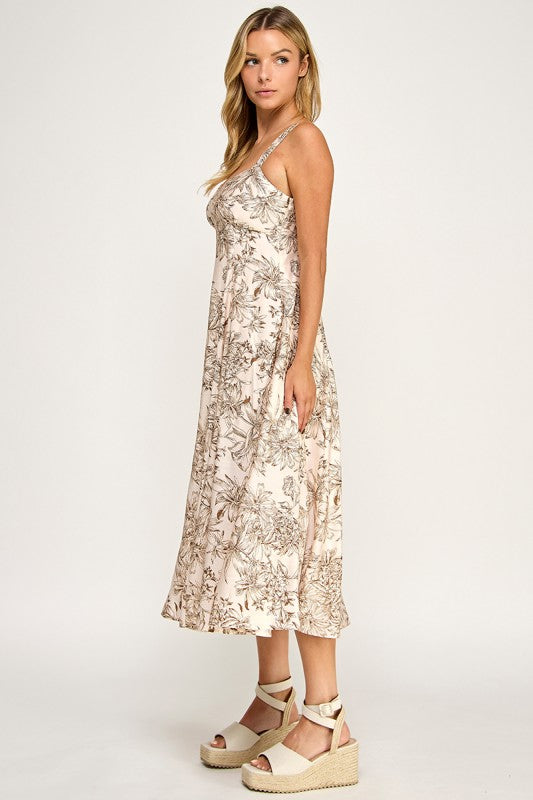 D5634 Tropical Oasis Midi Dress