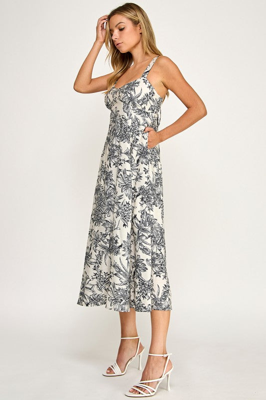 D5634 Tropical Oasis Midi Dress