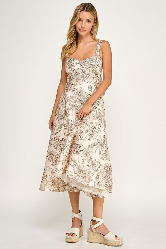D5634 Tropical Oasis Midi Dress
