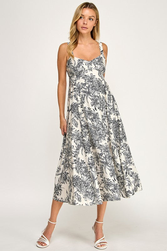 D5634 Tropical Oasis Midi Dress