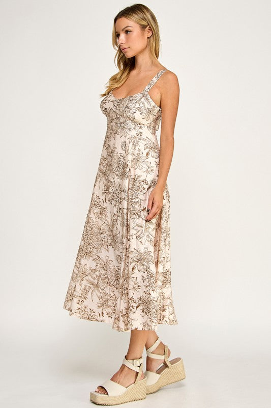 D5634 Tropical Oasis Midi Dress