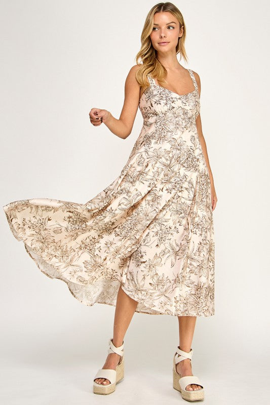 D5634 Tropical Oasis Midi Dress