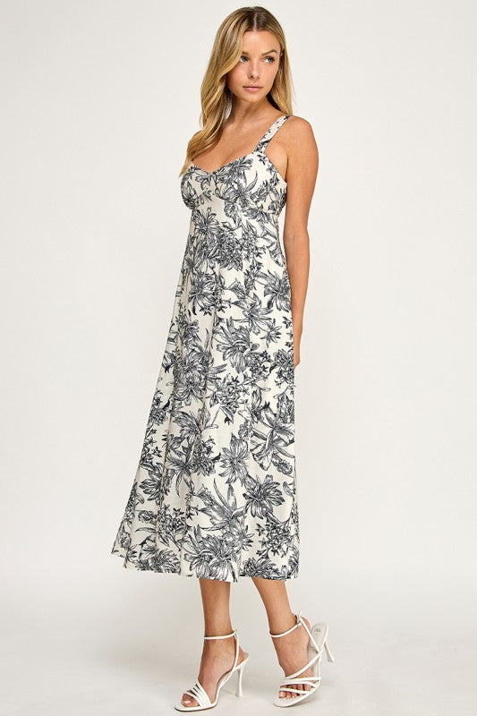 D5634 Tropical Oasis Midi Dress