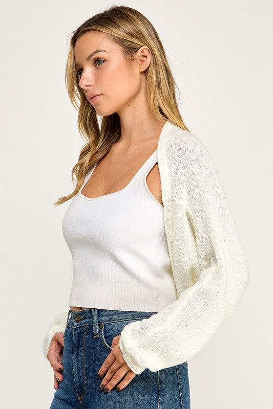 SW5622S Cropped Bolero Shrug