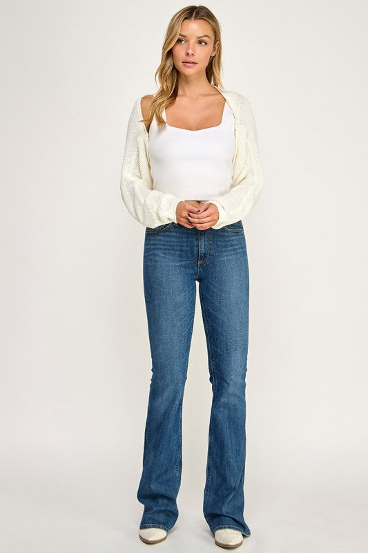 SW5622S Cropped Bolero Shrug