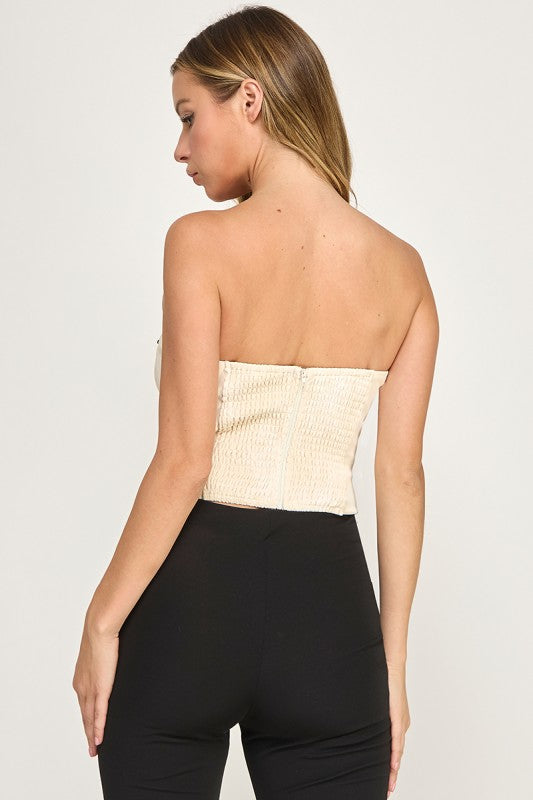 T5664 Strapless Studded Top