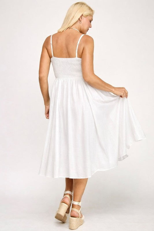 D5544X Plus Square Neck Midi Dress