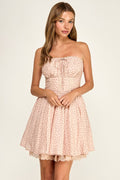 D5787 Floral Tube Mini Dress