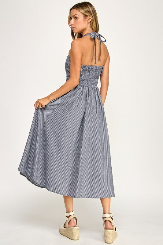 D5526-1 Tailored Texture Midi Dress
