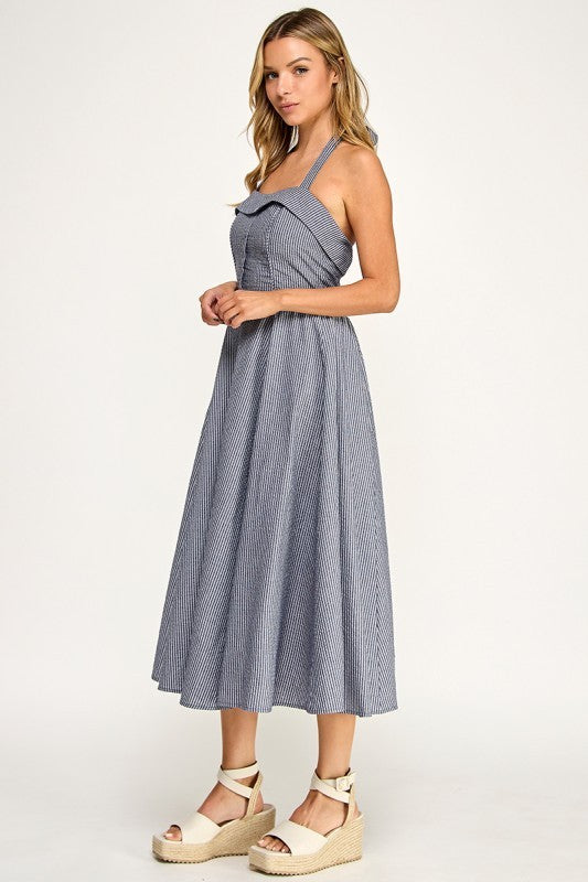 D5526-1 Tailored Texture Midi Dress