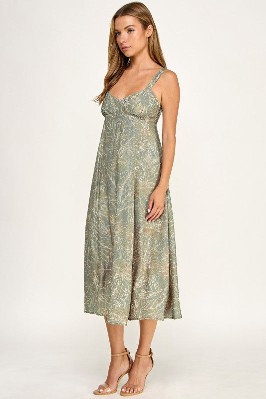 D5634Y-2 Tropical Oasis Midi Dress