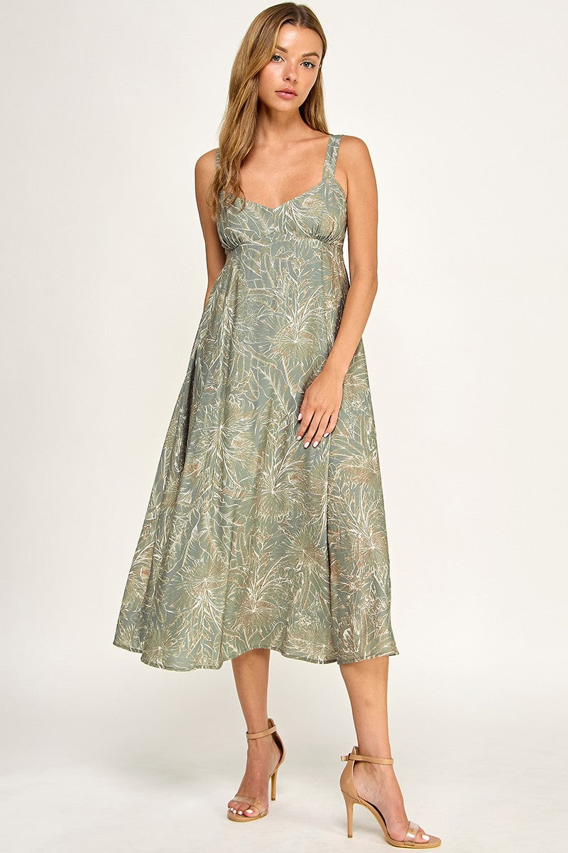 D5634Y-2 Tropical Oasis Midi Dress