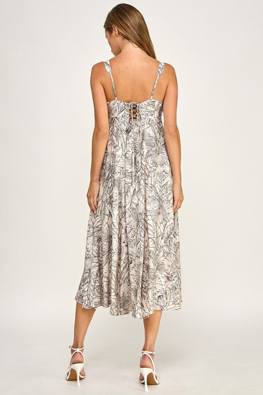 D5634Y-2 Tropical Oasis Midi Dress