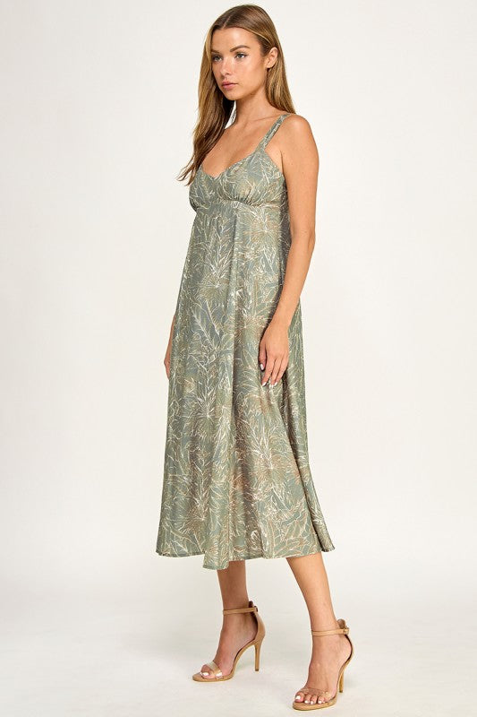 D5634Y-2 Tropical Oasis Midi Dress