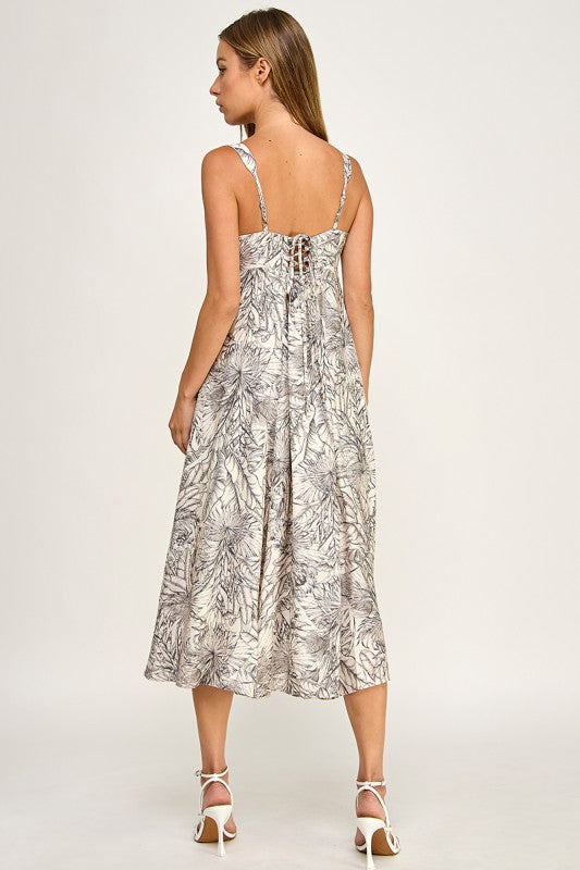 D5634Y-2 Tropical Oasis Midi Dress