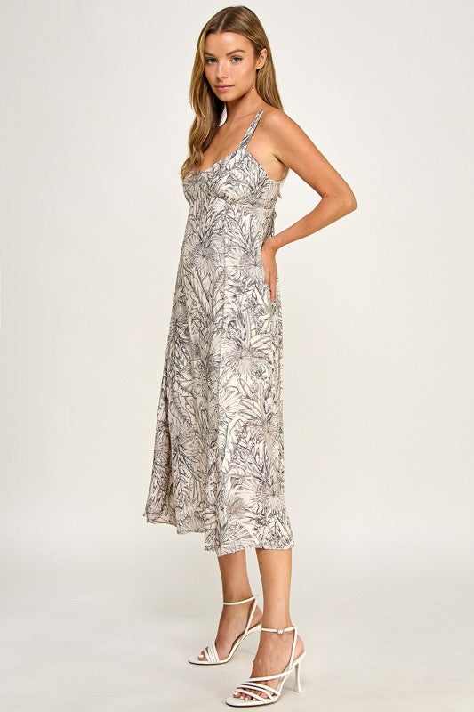 D5634Y-2 Tropical Oasis Midi Dress