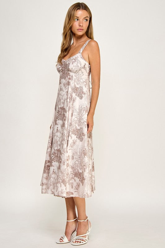 D5634-1 Tropical Oasis Midi Dress