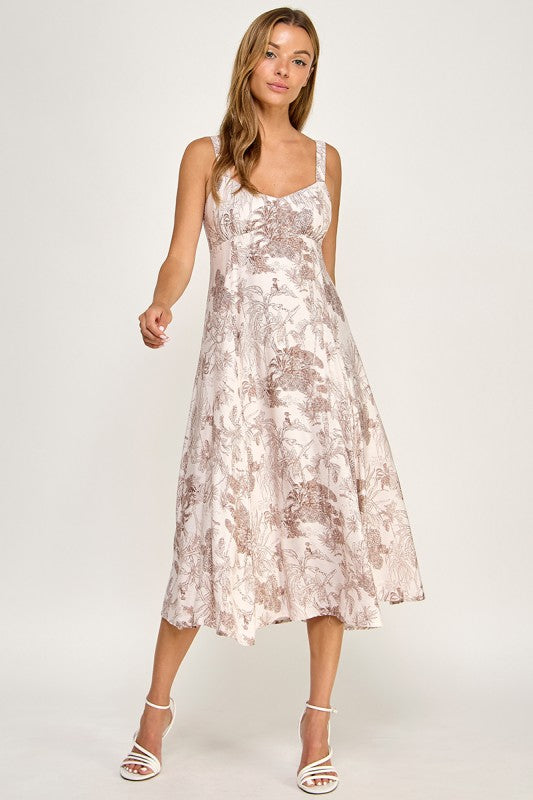 D5634-1 Tropical Oasis Midi Dress