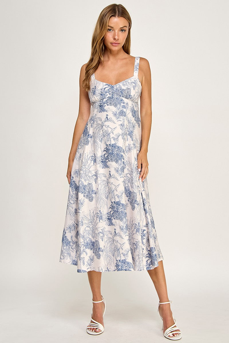 D5634-1 Tropical Oasis Midi Dress