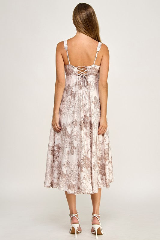 D5634-1 Tropical Oasis Midi Dress