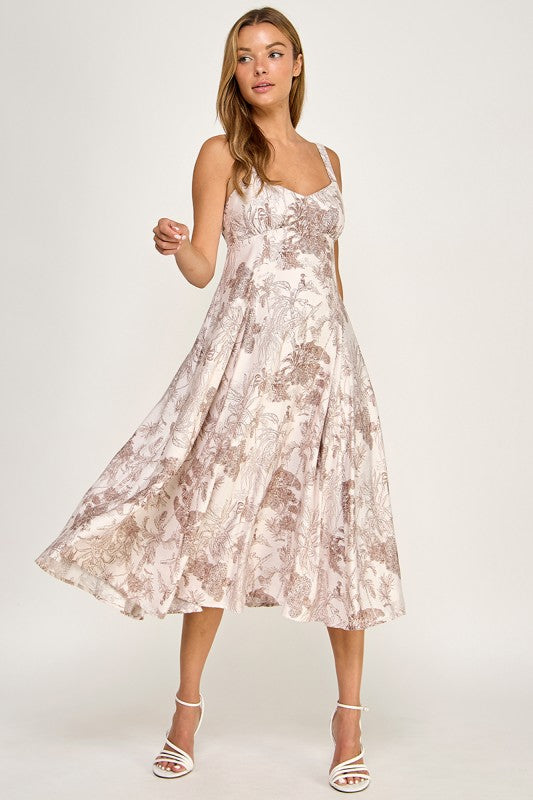 D5634-1 Tropical Oasis Midi Dress
