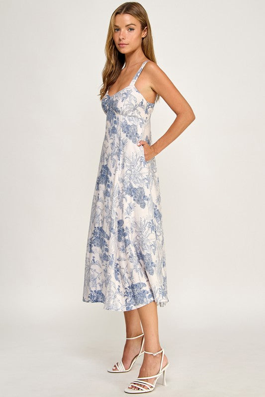 D5634-1 Tropical Oasis Midi Dress