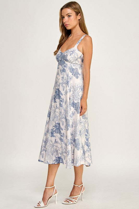 D5634-1 Tropical Oasis Midi Dress