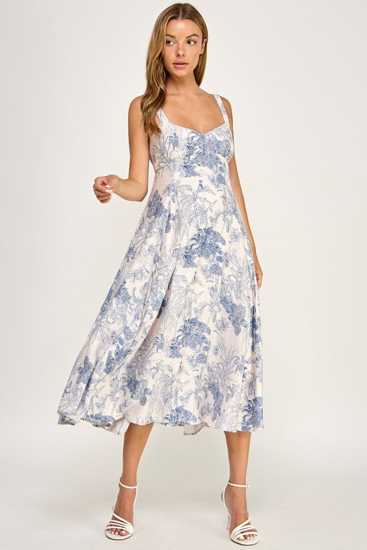 D5634-1 Tropical Oasis Midi Dress