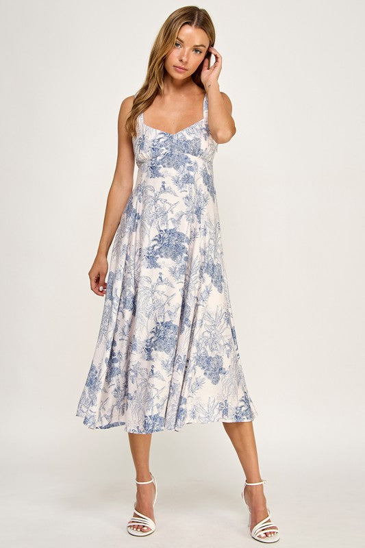 D5634-1 Tropical Oasis Midi Dress