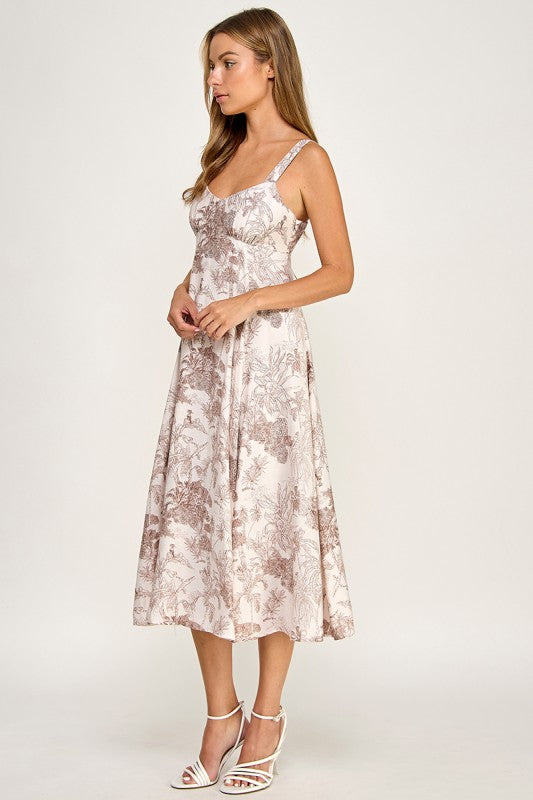 D5634-1 Tropical Oasis Midi Dress