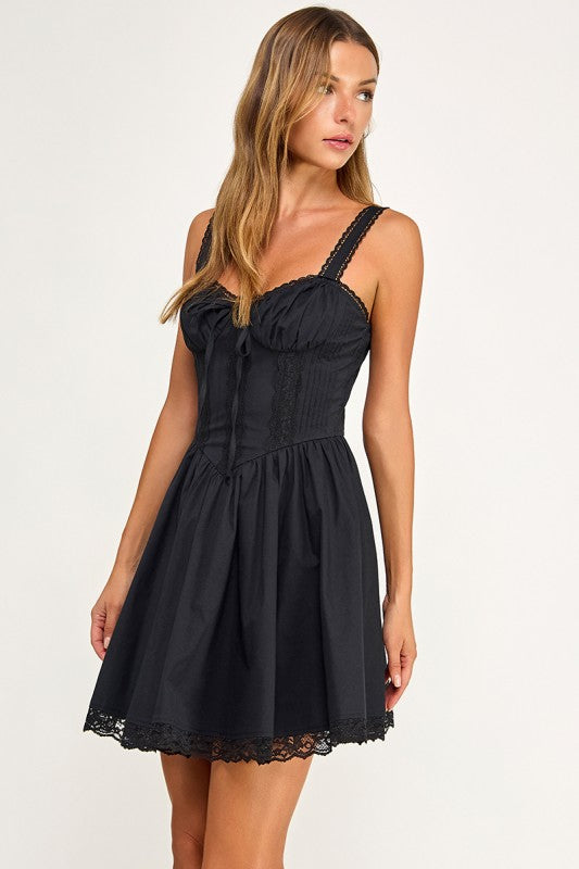D5434 Lace Babydoll Dress