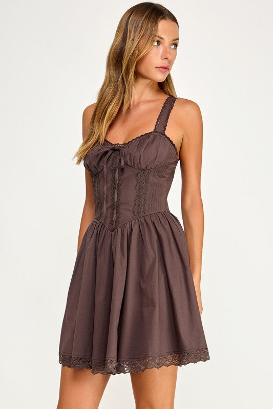 D5434 Lace Babydoll Dress