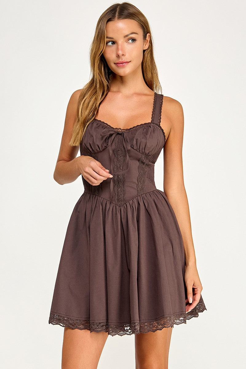 D5434 Lace Babydoll Dress