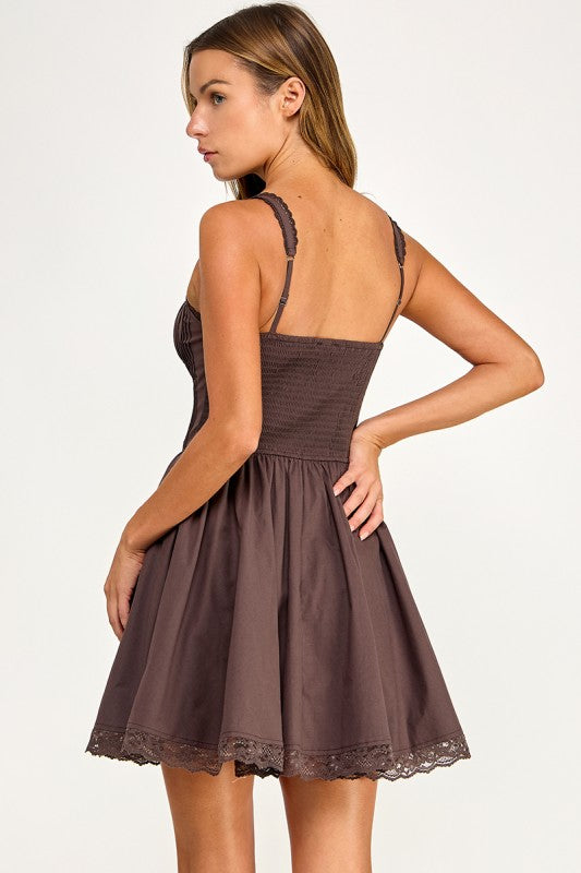 D5434 Lace Babydoll Dress