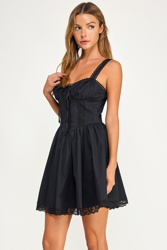 D5434 Lace Babydoll Dress
