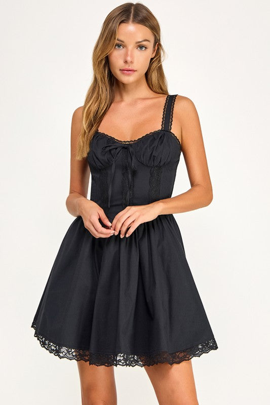 D5434 Lace Babydoll Dress
