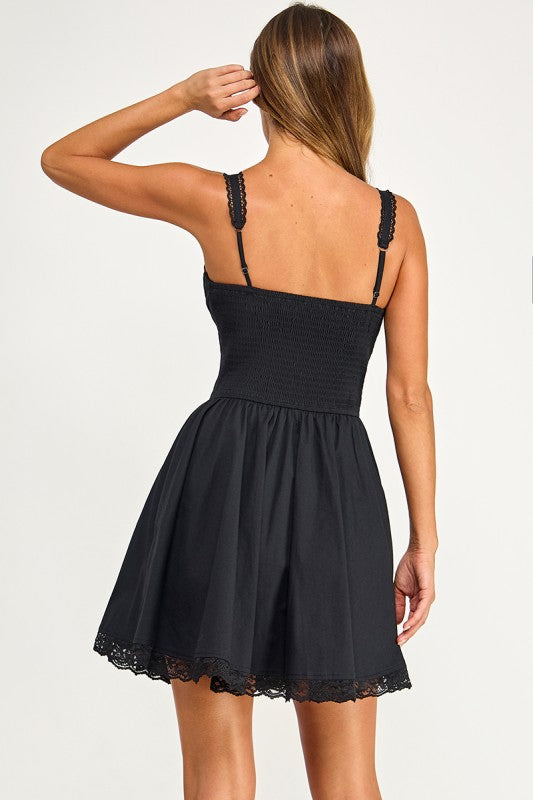 D5434 Lace Babydoll Dress