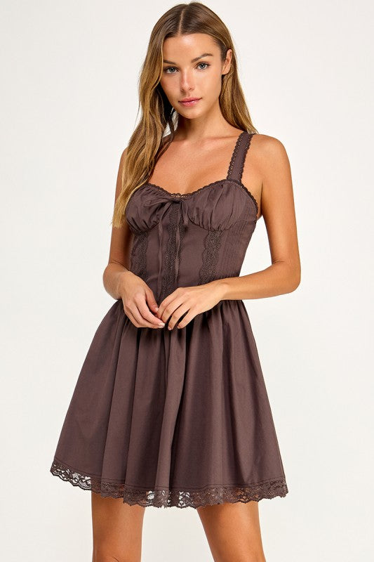 D5434 Lace Babydoll Dress