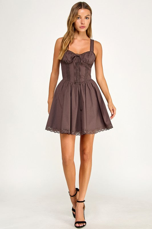 D5434 Lace Babydoll Dress