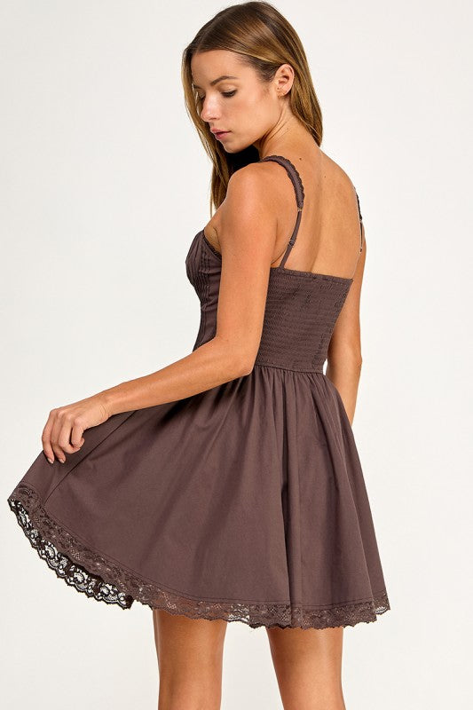 D5434 Lace Babydoll Dress