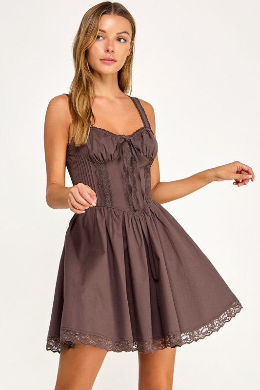 D5434 Lace Babydoll Dress
